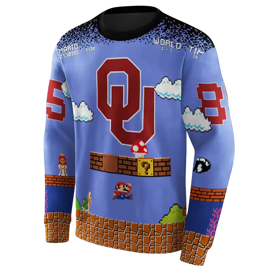 customized oklahoma sooners mario blue black hoodie new arrival customized oklahoma sooners mario blue black hoodie new arrival