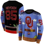 customized oklahoma sooners mario blue black hoodie best selling