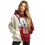 customized oklahoma sooners peeking snoopy crimson hoodie best selling