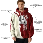 customized oklahoma sooners peeking snoopy crimson hoodie best selling