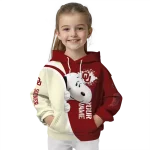 customized oklahoma sooners peeking snoopy crimson hoodie best selling