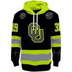 customized oklahoma sooners safety motif black neon green hoodie best selling