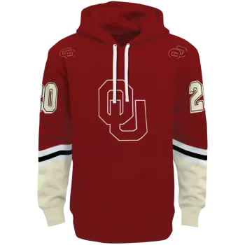 customized oklahoma sooners striped sleeves crimson hoodie best selling