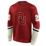 customized oklahoma sooners striped sleeves crimson hoodie best selling