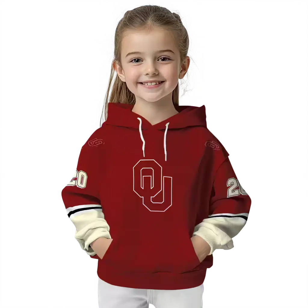 customized oklahoma sooners striped sleeves crimson hoodie top rated customized oklahoma sooners striped sleeves crimson hoodie top rated