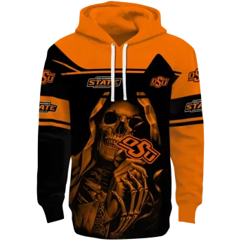 customized oklahoma state cowboys grim reaper orange black hoodie best selling