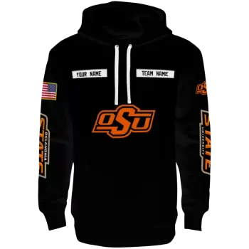 customized oklahoma state cowboys punisher skull black hoodie best selling