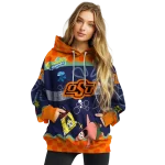 customized oklahoma state cowboys spongebob patrick star orange navy hoodie best selling
