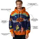 customized oklahoma state cowboys spongebob patrick star orange navy hoodie best selling