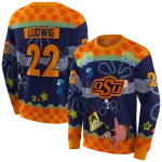 customized oklahoma state cowboys spongebob patrick star orange navy hoodie best selling