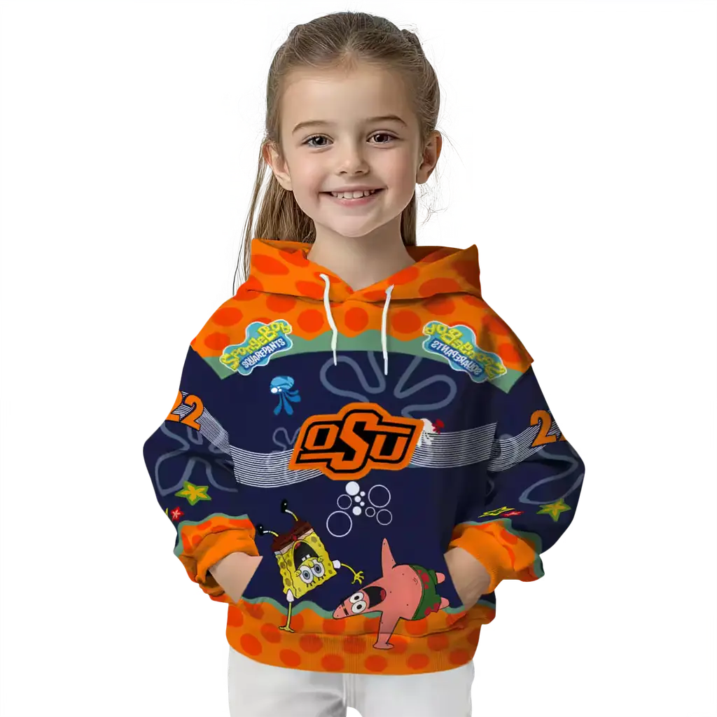 customized oklahoma state cowboys spongebob patrick star orange navy hoodie top rated customized oklahoma state cowboys spongebob patrick star orange navy hoodie top rated