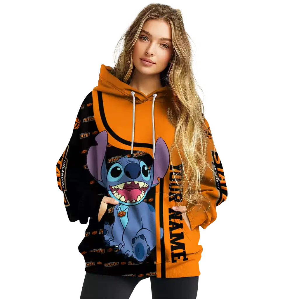 customized oklahoma state cowboys stitch orange hoodie high quality customized oklahoma state cowboys stitch orange hoodie high quality