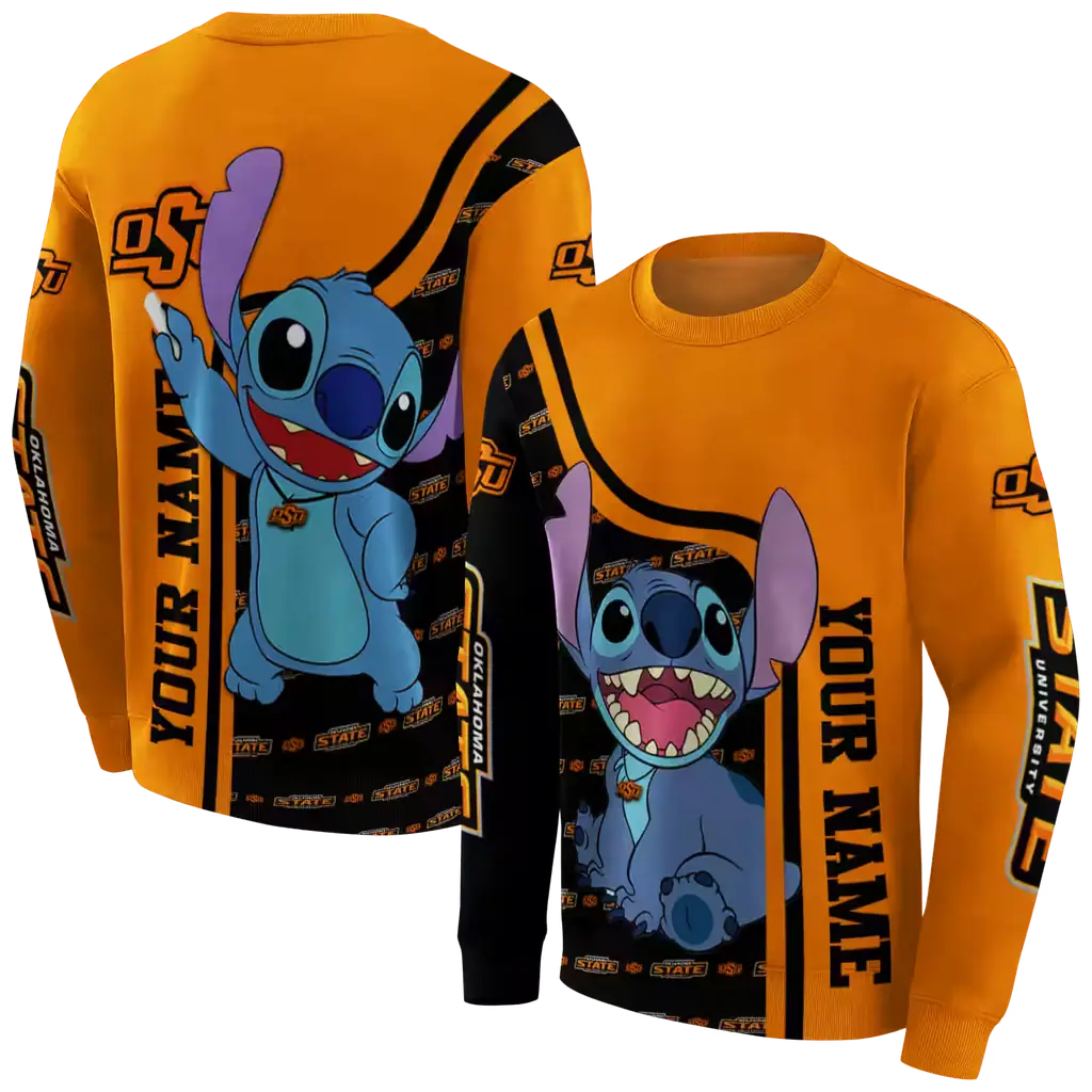 customized oklahoma state cowboys stitch orange hoodie premium grade customized oklahoma state cowboys stitch orange hoodie premium grade