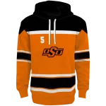 customized oklahoma state cowboys striped pattern orange hoodie best selling