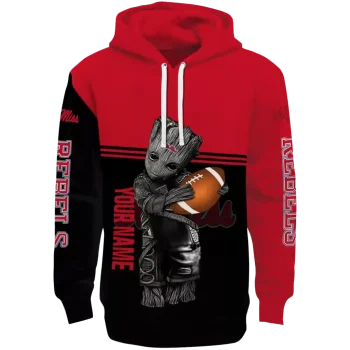 customized ole miss rebels baby groot red black hoodie best selling