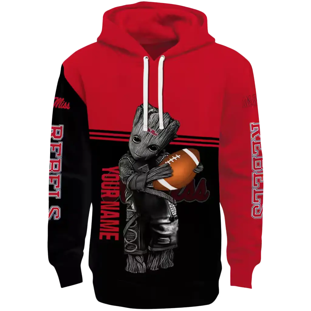 customized ole miss rebels baby groot red black hoodie best selling customized ole miss rebels baby groot red black hoodie best selling