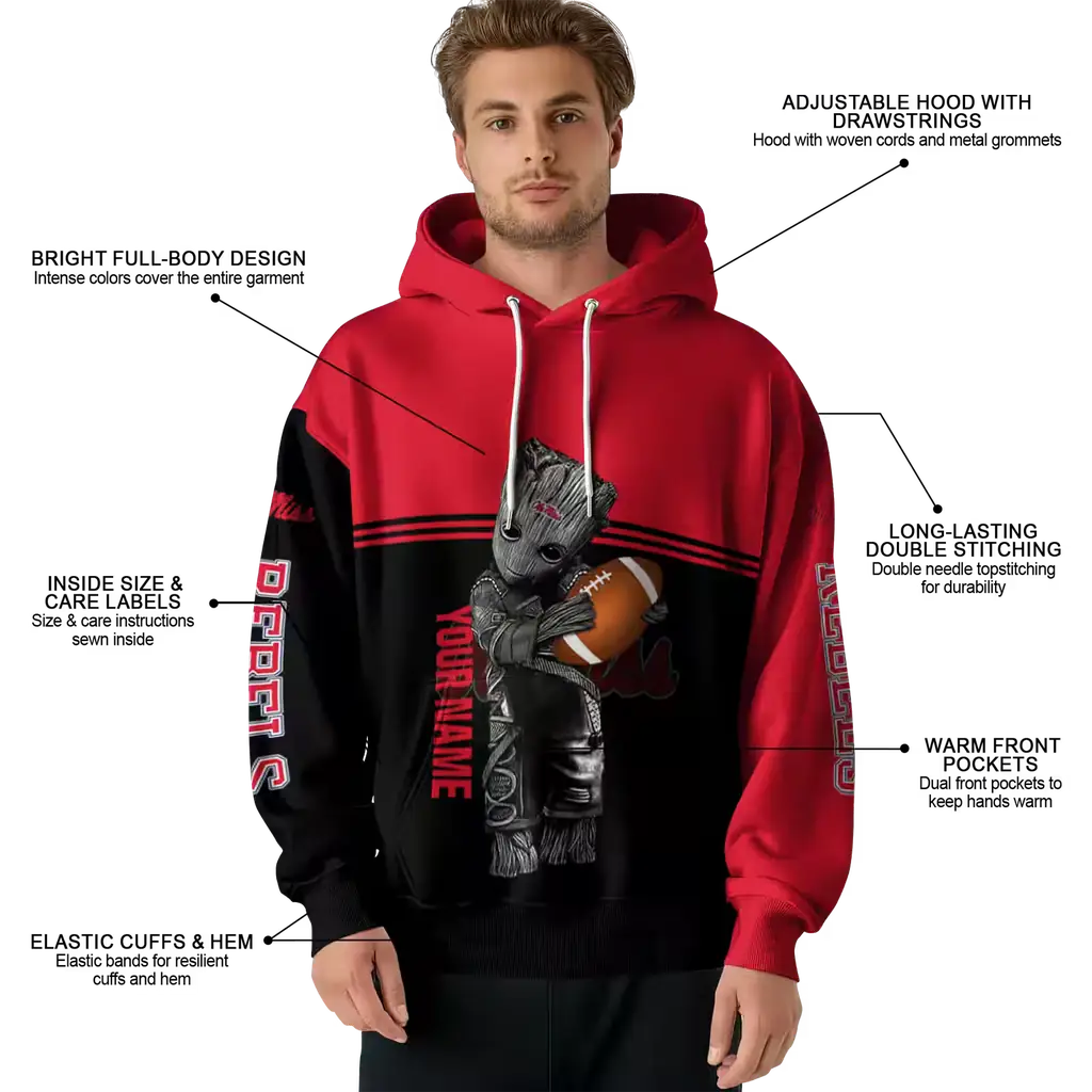customized ole miss rebels baby groot red black hoodie latest model customized ole miss rebels baby groot red black hoodie latest model