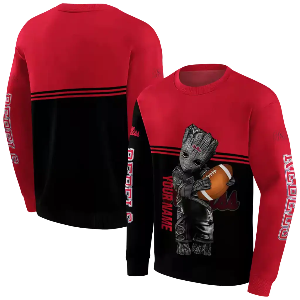 customized ole miss rebels baby groot red black hoodie premium grade customized ole miss rebels baby groot red black hoodie premium grade
