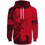customized ole miss rebels deer silhouette red hoodie best selling