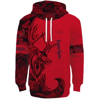 customized ole miss rebels deer silhouette red hoodie best selling