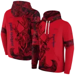 customized ole miss rebels deer silhouette red hoodie best selling