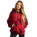 customized ole miss rebels deer silhouette red hoodie best selling
