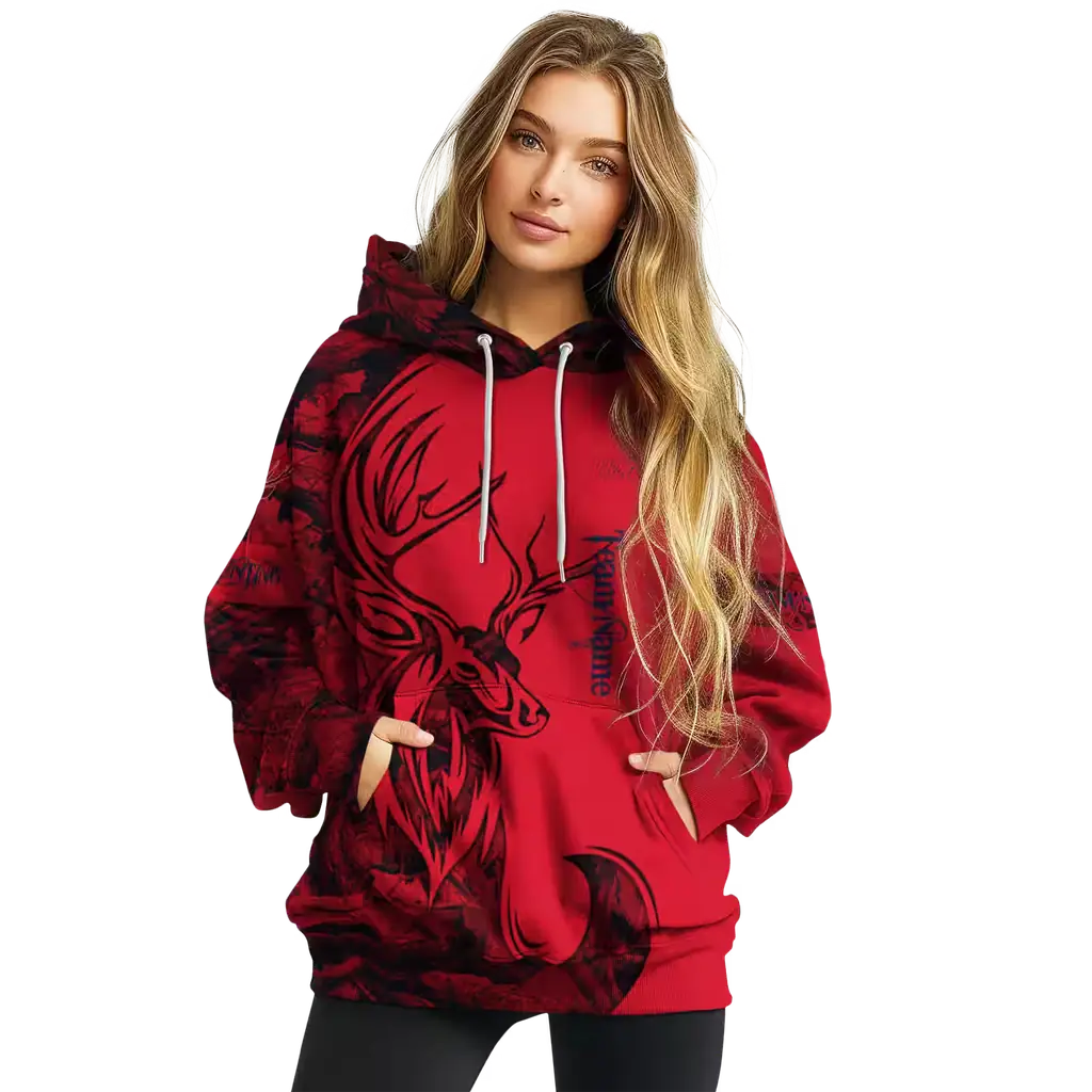 customized ole miss rebels deer silhouette red hoodie high quality customized ole miss rebels deer silhouette red hoodie high quality