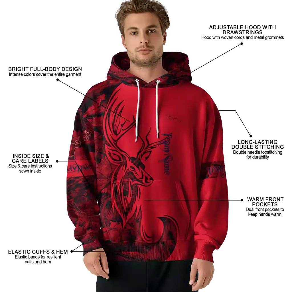 customized ole miss rebels deer silhouette red hoodie latest model customized ole miss rebels deer silhouette red hoodie latest model