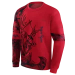 customized ole miss rebels deer silhouette red hoodie best selling