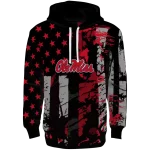 customized ole miss rebels distressed flag red black hoodie best selling
