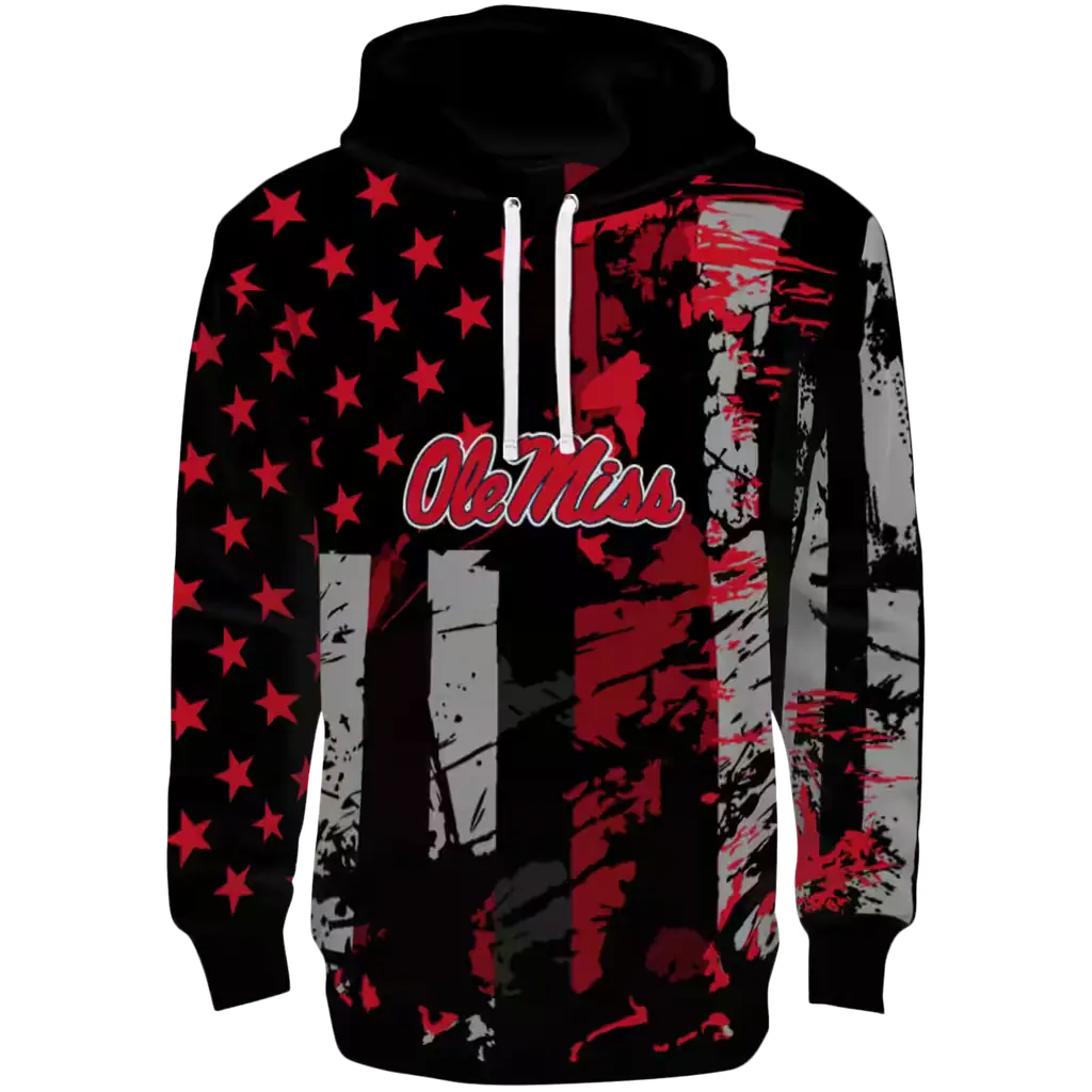 customized ole miss rebels distressed flag red black hoodie best selling customized ole miss rebels distressed flag red black hoodie best selling