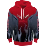 customized ole miss rebels flame design red hoodie best selling