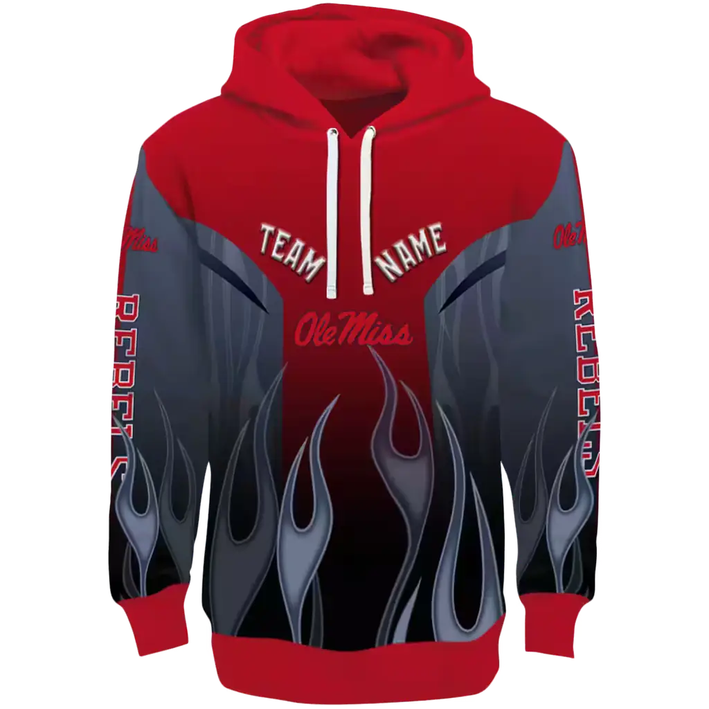 customized ole miss rebels flame design red hoodie best selling customized ole miss rebels flame design red hoodie best selling