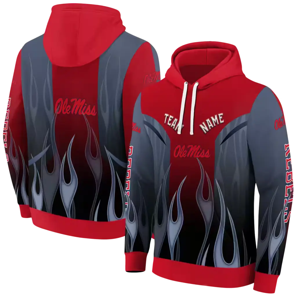 customized ole miss rebels flame design red hoodie fashion forward customized ole miss rebels flame design red hoodie fashion forward