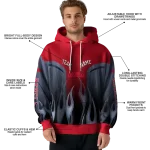 customized ole miss rebels flame design red hoodie best selling