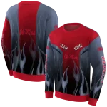 customized ole miss rebels flame design red hoodie best selling