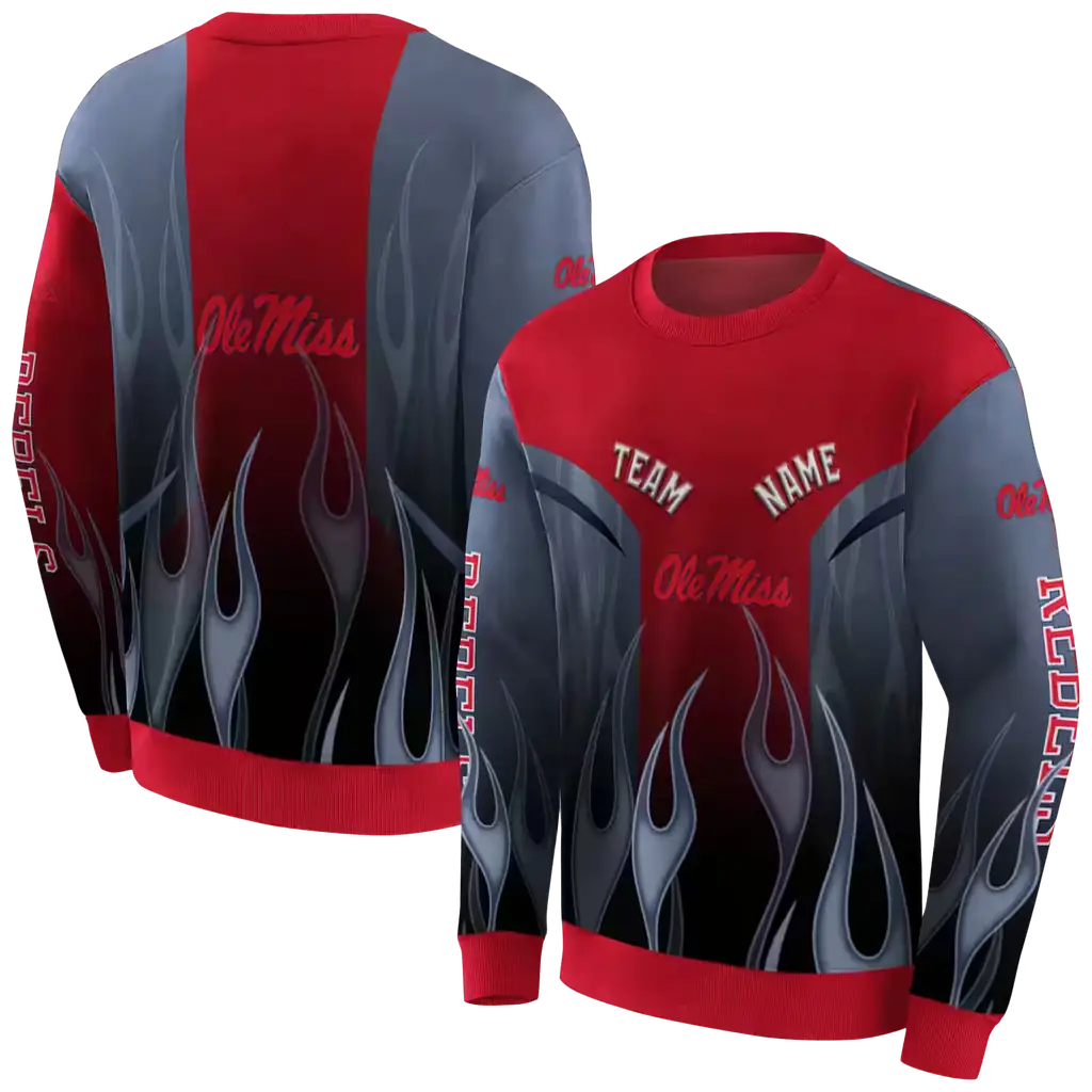 customized ole miss rebels flame design red hoodie premium grade customized ole miss rebels flame design red hoodie premium grade