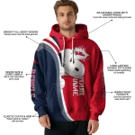 customized ole miss rebels peeking snoopy red hoodie best selling
