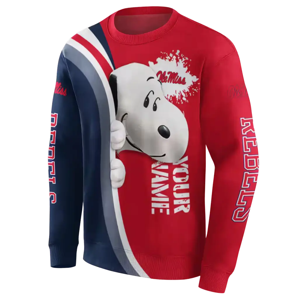 customized ole miss rebels peeking snoopy red hoodie new arrival customized ole miss rebels peeking snoopy red hoodie new arrival