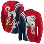customized ole miss rebels peeking snoopy red hoodie best selling