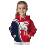 customized ole miss rebels peeking snoopy red hoodie best selling