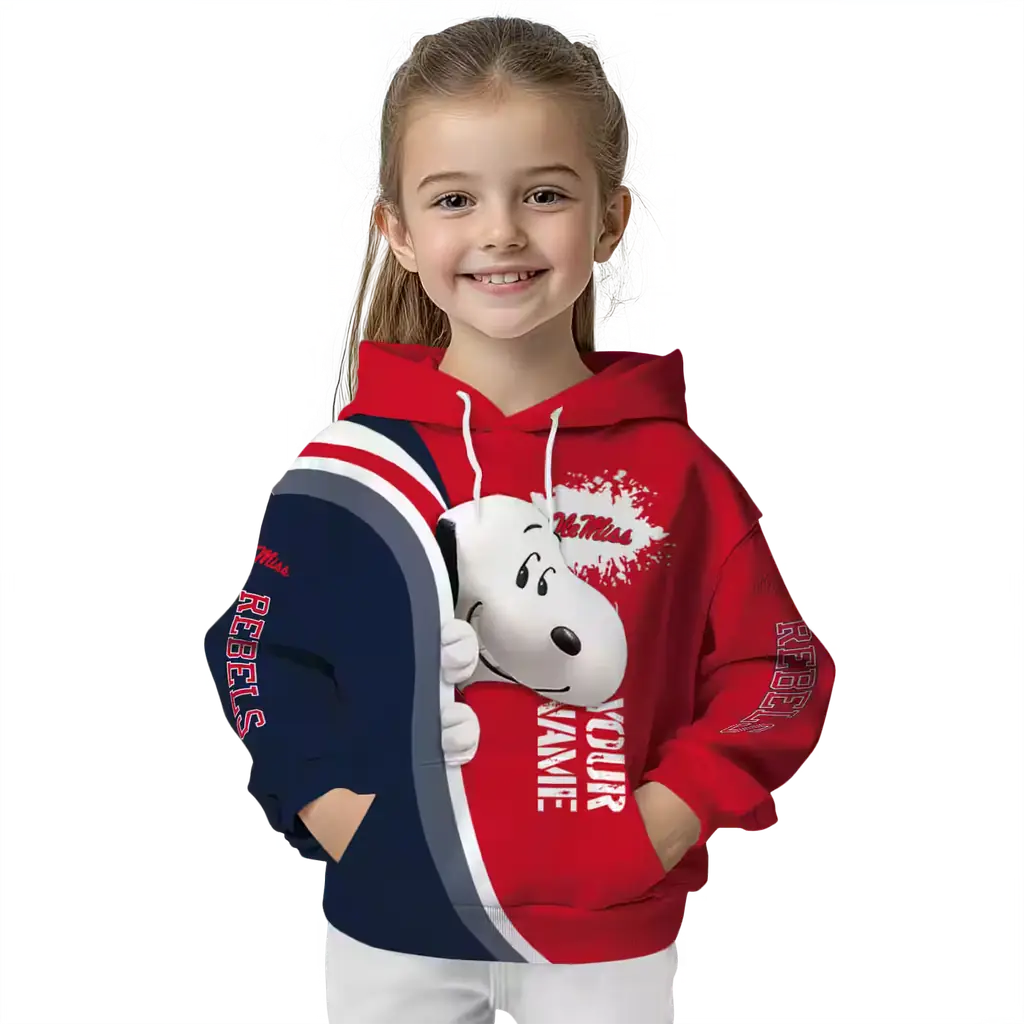customized ole miss rebels peeking snoopy red hoodie top rated customized ole miss rebels peeking snoopy red hoodie top rated