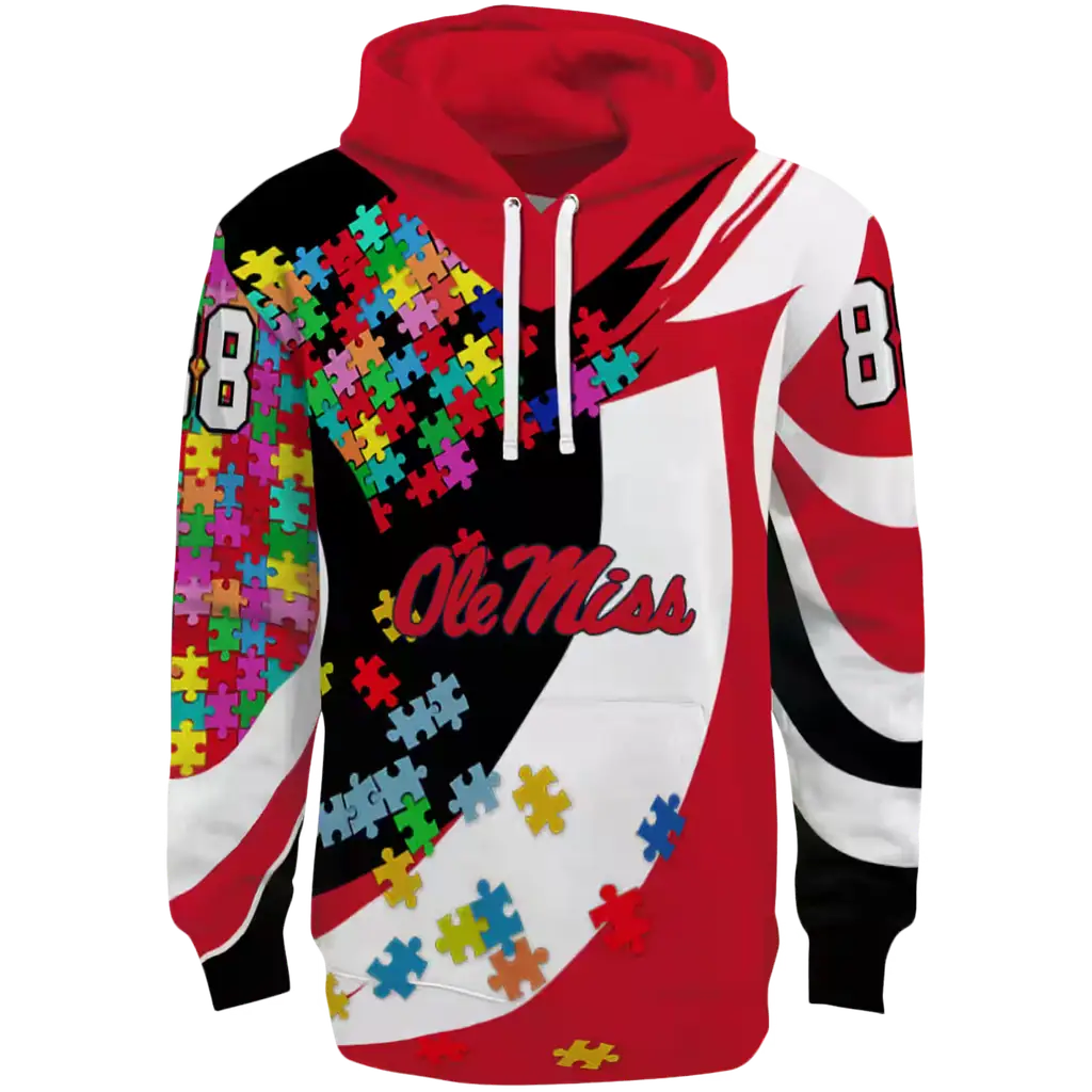 customized ole miss rebels puzzle pieces red hoodie best selling customized ole miss rebels puzzle pieces red hoodie best selling