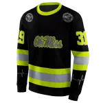 customized ole miss rebels safety motif black neon green hoodie best selling