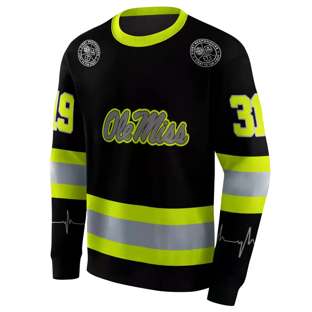 customized ole miss rebels safety motif black neon green hoodie new arrival customized ole miss rebels safety motif black neon green hoodie new arrival