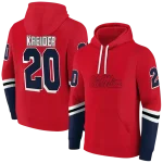 customized ole miss rebels striped sleeves red hoodie best selling