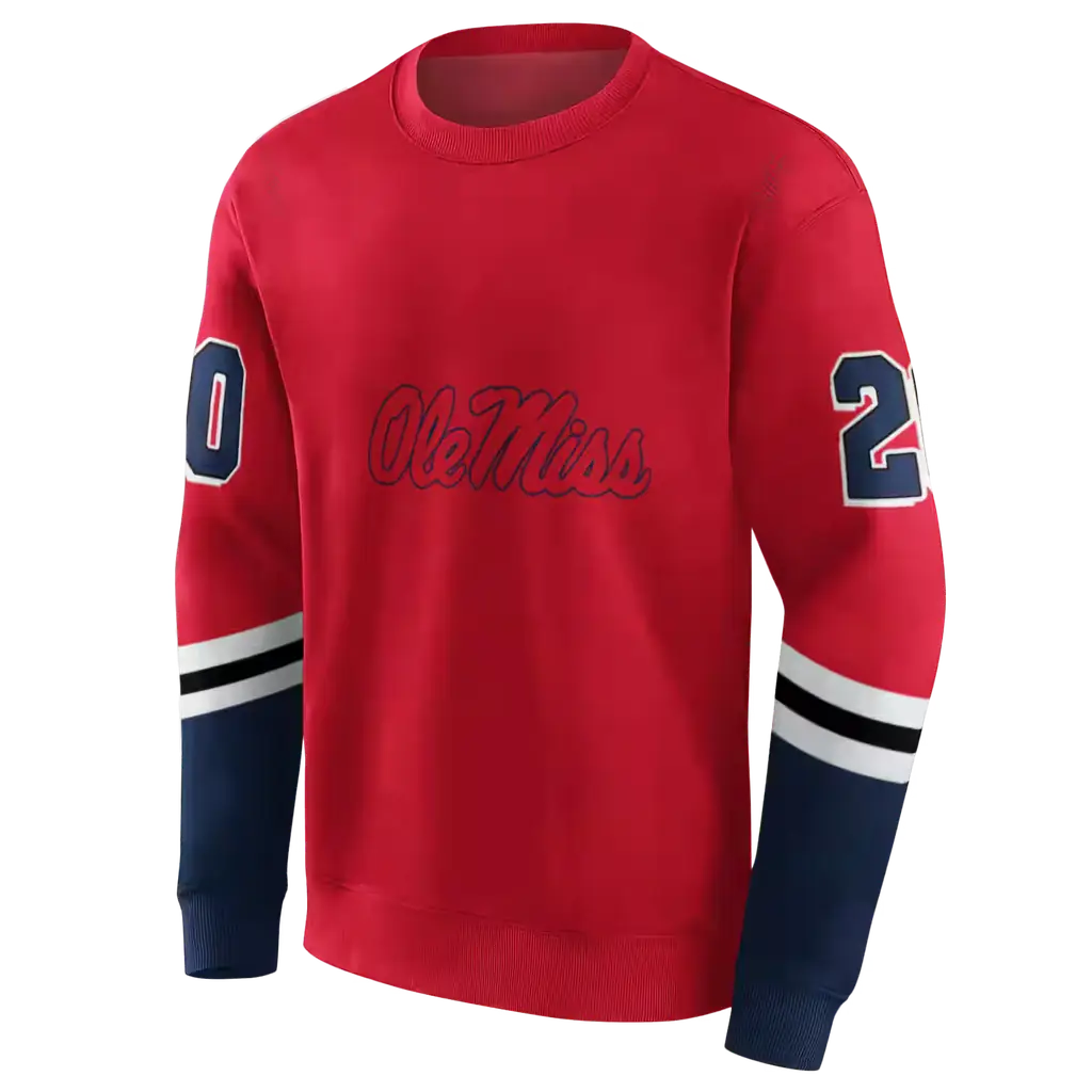 customized ole miss rebels striped sleeves red hoodie new arrival customized ole miss rebels striped sleeves red hoodie new arrival