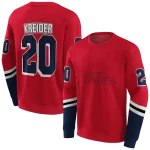 customized ole miss rebels striped sleeves red hoodie best selling