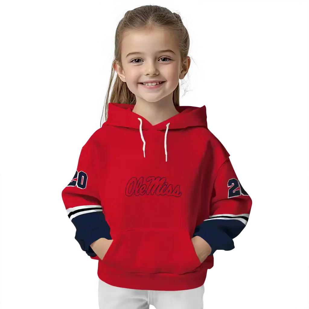 customized ole miss rebels striped sleeves red hoodie top rated customized ole miss rebels striped sleeves red hoodie top rated