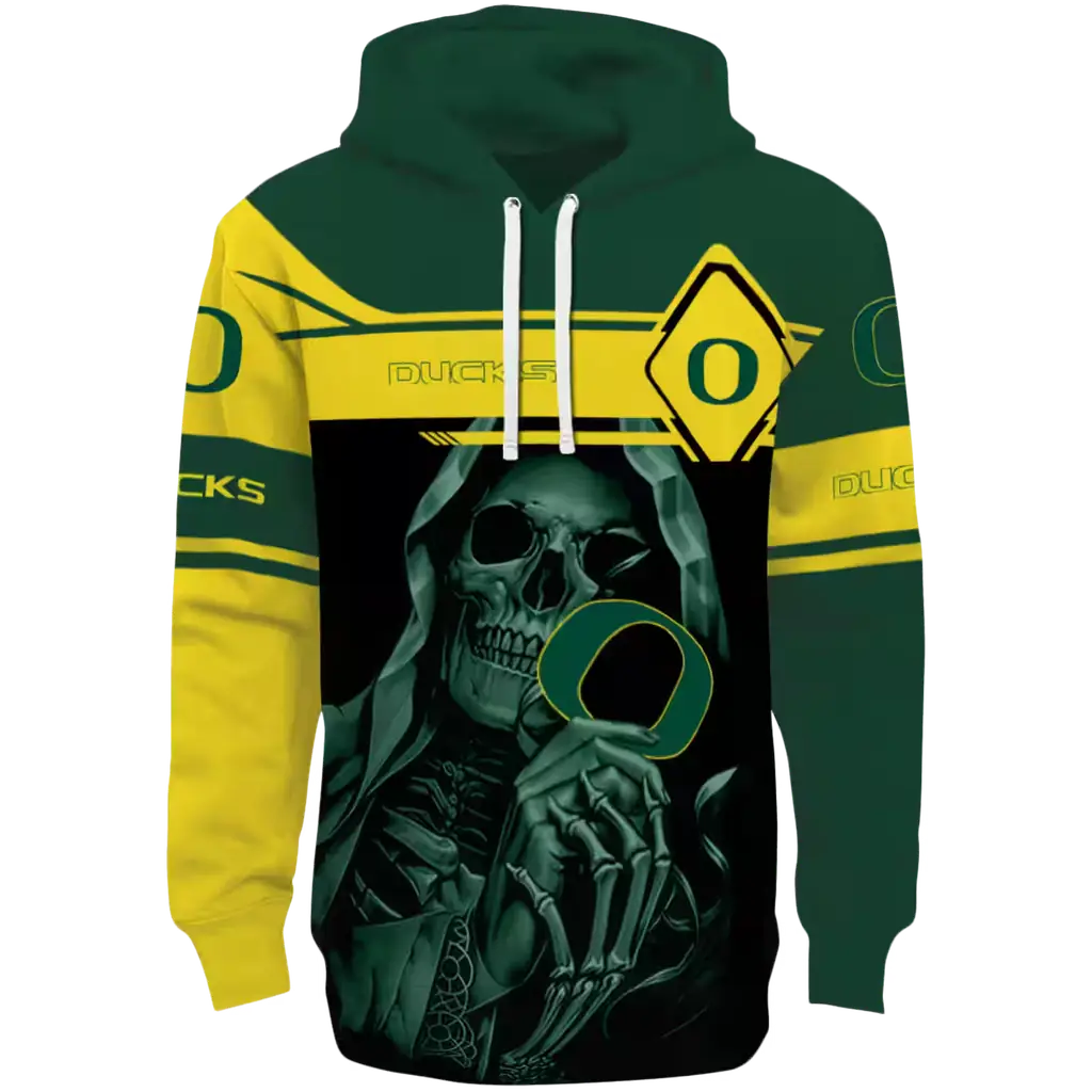 customized oregon ducks grim reaper green black hoodie best selling customized oregon ducks grim reaper green black hoodie best selling